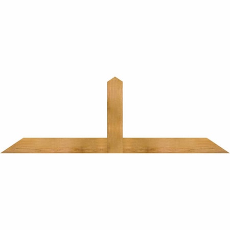 Ekena Millwork Portland Rough Sawn Timber Gable Bracket, Western Red Cedar, 60"W x 20"H x 2"D x 4"F, 8/12 Pitch GBW060X20X0204POR00RWR